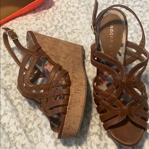 Madden girl brown wedges. Worn once.